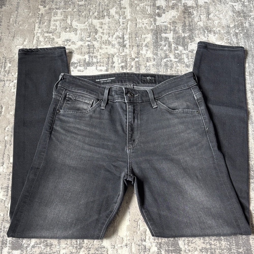 AG Adriano Goldschmied Farrah Skinny Jeans in Dark Gray Sz:25